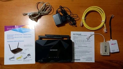 Modem Netgear D1500 + Accessori  - Immagine 1 di 4
