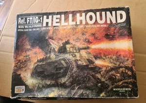 Vintage WARHAMMER 40K - IMPERIAL GUARD HELLHOUND BATTLE FLAME TANK & Two Others - Picture 1 of 24