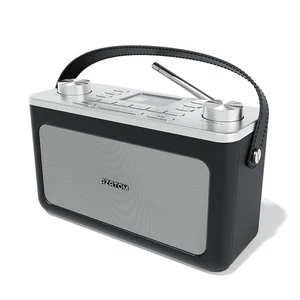 DAB+ FM Radio Clock Alarm Speaker Bluetooth USB charger AZATOM Classic Silver - Picture 1 of 8