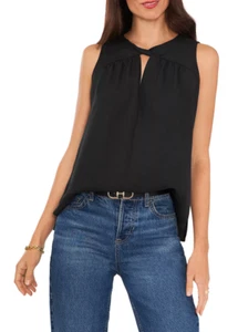 Top Vince Camuto Cuello Redondo Cerradura Sin Mangas Negro Talla XS 1425 - Imagen 1 de 1