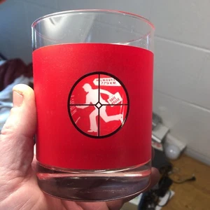 Safe House 779 KM Spy's Demise Red Cocktail Drink Glass 3.5" Height mint - Picture 1 of 8