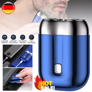 Mini Elektrorasierer Dual Head Bartschneider Neue Rotationsrasierer für Männer - Bild 1 von 17