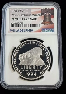 1994 P Proof Woman in Military Commemorative Silver Dollar NGC PF 69 UNRESERVED! - Picture 1 of 2