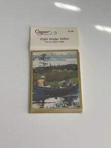 Hojas de tarjetas vintage Caspari Eight Bridge Tallies The Blue Boat - Imagen 1 de 6