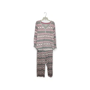Nautica Winter Themed Red White Gray Women Fleece Pajamas 2 Piece Set Size XXL - Picture 1 of 23
