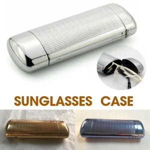 Gafas de metal duro estuche para gafas de sol caja de almacenamiento aluminio estuche protector - Imagen 1 de 15
