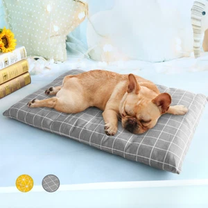 Pet Dog Bed Warm Cotton Cushion Sleep Mat for Kennel Crate Soft Strong Grey S-XL - Picture 1 of 14