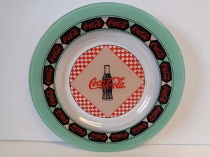 Coca-Cola Retro Glass Dinner Plate 9-3/4" Diameter Arcoroc France - Picture 1 of 1