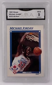 1991 Hoops Michael Jordan all-star # 253 GMA GEM MT 9 Chicago Bulls - Picture 1 of 2