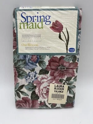 NOS Vtg Springmaid Valance Blouson 84" X 15" Laura Floral Cottagecore, Sealed - Image 1 of 3