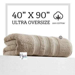 Extra Large Bath Towel - Oversized Ultra Bath Sheet - 100% Cotton - 40in x 90in - Picture 1 of 54