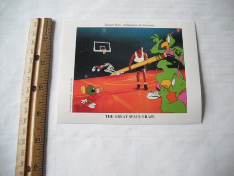 1993 WARNER BROS. GREAT SPACE ERASE MICHAEL JORDAN  PROMO ADVERTISING POST CARD Cover