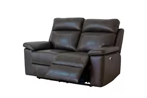 Premium Air Leather Power Recliner 2-Seater Sofa, Upholstered Loveseat, Gray - Picture 1 of 2