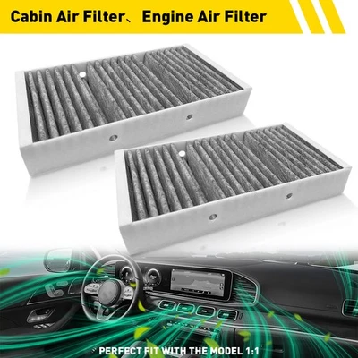 Подходит для GLE350 Mercedes-Benz GLS450 ML250 ML550 2x воздушный фильтр с активированным углем для салона - Изображение 1 из 4