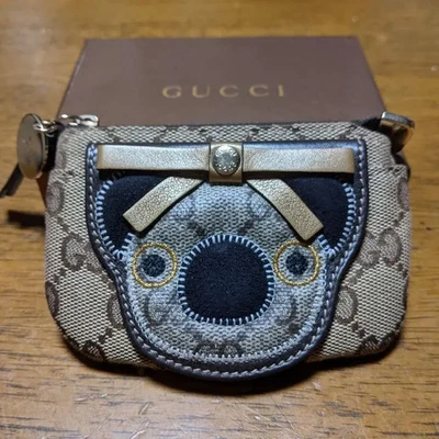 Estuche para monedas GUCCI 224085 Japón raro diseño de perro Gucciyoli Oliver usado envío gratuito Foto 1 de 3