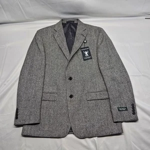 Lauren Ralph Lauren Lexington Blazer Gray Herringbone Mens 40R Sport Coat NWT - Picture 1 of 12