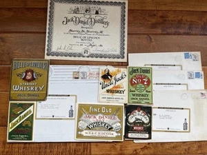 Jack Daniels Whiskey Vintage Labels Quantity of 13 to 16 Labels each! - Picture 1 of 7