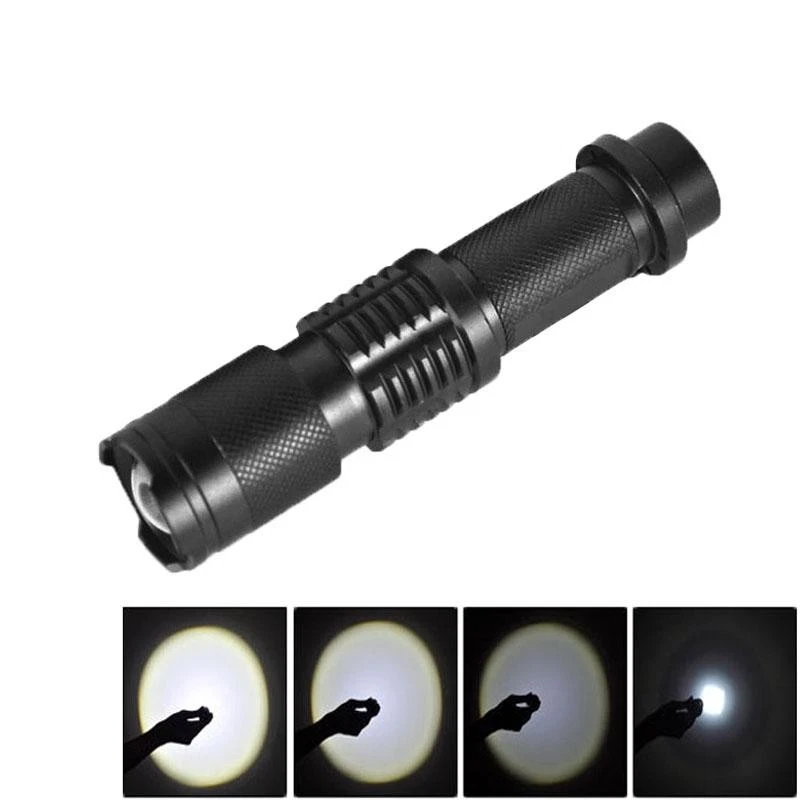 LT-HX CREE XM-L T6 5-Modes luce bianca torcia LED, 2200 LM Mini telescopico (ner - Immagine 1 di 1