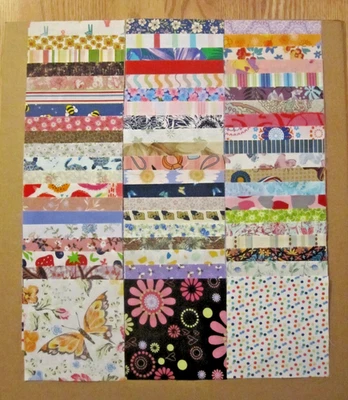 Lote de 120 quadrados de tecido 5" X 5", para acolchoar/artesanato "todos diferentes" - Imagem 1 de 3