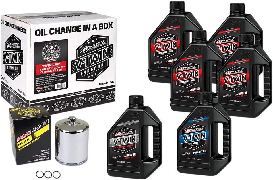 MAXIMA RACING OIL 90-119016PC Twin Cam Synthetic 20W-50 Oil Change Kit Foto 1 de 1