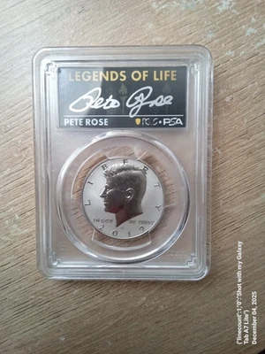 СЕРЕБРЯНАЯ МОНЕТА PSA PETE ROSE С АВТОГРАФОМ - Изображение 1 из 2