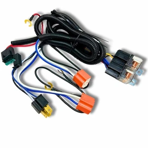 H4 HEADLIGHT 2 HEAD LAMP RELAY SOCKET PLUG WIRING HARNESS FIX DIM LIGHTS - Picture 1 of 9