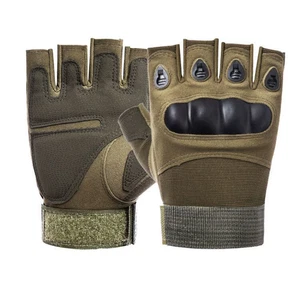 Tactical Hard Knuckle Half Finger Gloves Men'S Combat Hunting Shooting Paintball - Picture 1 of 13
