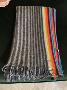 PAUL SMITH SCARF ARTIST STRIPE. 100% PURE NEW WOOL see description - Picture 1 of 6
