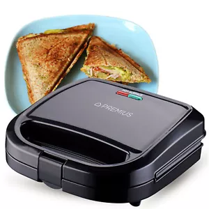 PREMIUS Ceramic Non-Stick Double Slice Sandwich Maker, Black, 8.25x4.75 Inch Mol - Picture 1 of 6