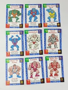 Monster Wrestlers in My Pocket Grapple Cards X 9 Vivid - Picture 1 of 4