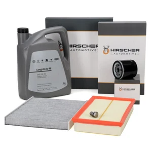 HIRSCHER Filterset + 5L ORIGINAL 0W20 Motoröl für VW GOLF 7 8 A3 Q2 1.0/1.5 TSI - Bild 1 von 6