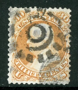 USA 1861 Franklin 30¢ Very White Paper (Thin Hard No Grill) Scott #71 VFU G101 - Picture 1 of 6