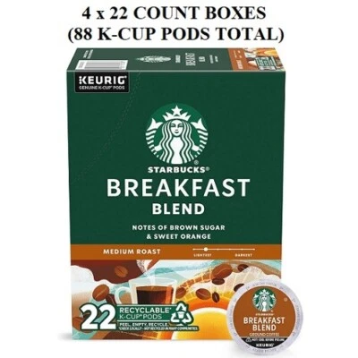 Cápsulas K-Cup de café Starbucks Breakfast Blend, café tostado medio, 88 ct. Foto 1 de 4