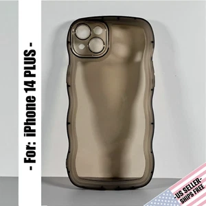 Case for iPhone 14 Plus - Frosted Black | Wavy Edges | Slim Contoured Grip - Picture 1 of 8