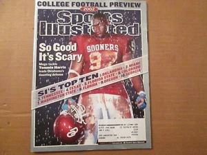2002 Sports Illustrated College Football Preview Tommie Harris Oklahoma Sooners - Picture 1 of 1