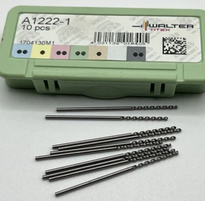 Walter Titex A1222-1 1mm 8XD Deep Hole HSS Parabolic Drills x 10 - Picture 1 of 3
