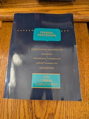 Federal Procedure: Constitution and Statutes 2023 Edition Thomson Reuters - Image 1 of 4