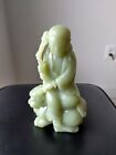 Chinese celadon  Hetian nephrite  Jade figure Guanyin KwanYin Buddha statue