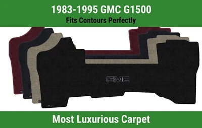Alfombra de primera fila Lloyd Luxe para GMC G1500 1983-1995 con logotipo GMC 1 negro Foto 1 de 4