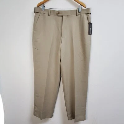 Arrow Pants Men's 38x30 Beige Stretch Waist Formal Workwear Chino Bottoms - Image 1 of 4