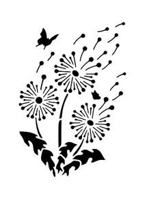 Schablone " Pusteblumen6 " auf A4 - Bild 1 von 1