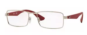 RB Optics Eyeglasses * Rectangle RB6332-2538 Matte Silver and Red - Picture 1 of 8