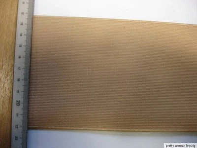Gummiband Bündchen Gürtel Meterware beige 10cm breit MC20