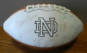 Notre Dame Team signiert Football Dan Devine Jim Gruden Brian Boulac - Bild 1 von 10