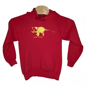 Vintage Rilo Kiley Hoodie Erwachsene Small 34-36 rot Possum Ratte Indie Rock Band Musik - Bild 1 von 15