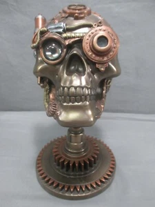 STEAMPUNK BRONCE CRÁNEO EN ENGRANAJE SOPORTE RECEPTOR OCULAR BIÓNICO 2014 - Imagen 1 de 6