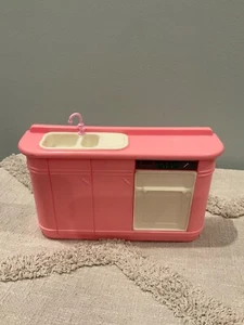Mattel 1990 Kitchen Counter Sink Dishwasher Replacement Part (Missing 1 shelf) - Imagen 1 de 8