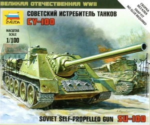 Zvezda 1:100 Soviet Self-Propelled Gun Su-100 - Art Of Tactic - Picture 1 of 2