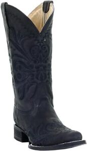 Corral Boots Women's L5464 Cowgirl Embroidered Square Toe Boot Size 9.5 US