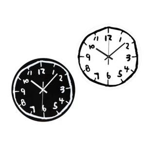 Elegant Graffitis Styles Wall Clock Quiet Movement for Students - Picture 1 of 10